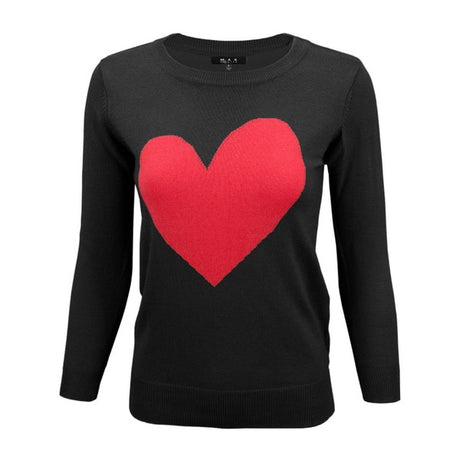 S/S Love Heart Crew-neck 12GG Pullover Sweater king-general-store-5710.myshopify.com