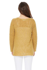 Long Sleeve V-Neck Thin Slub Knit Sweater king-general-store-5710.myshopify.com