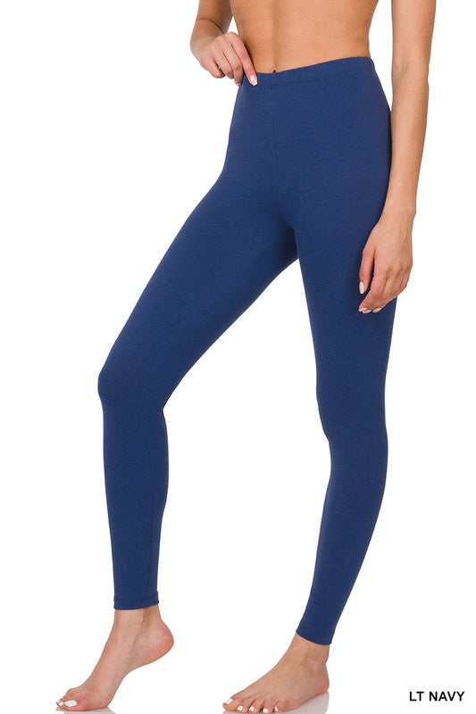 Premium Cotton Full-Length Leggings king-general-store-5710.myshopify.com