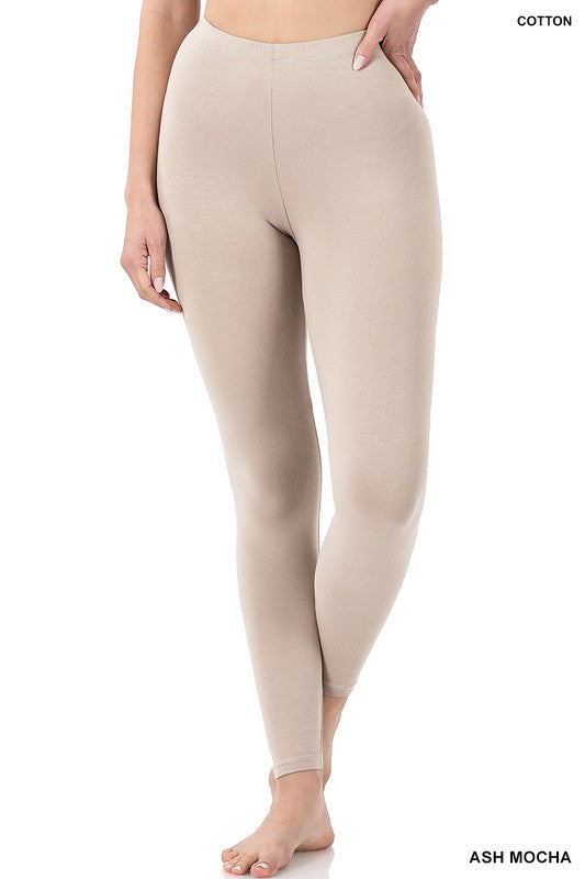 Premium Cotton Full-Length Leggings king-general-store-5710.myshopify.com