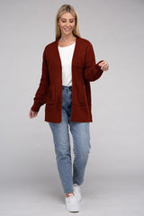 Low Gauge Waffle Open Cardigan Sweater king-general-store-5710.myshopify.com