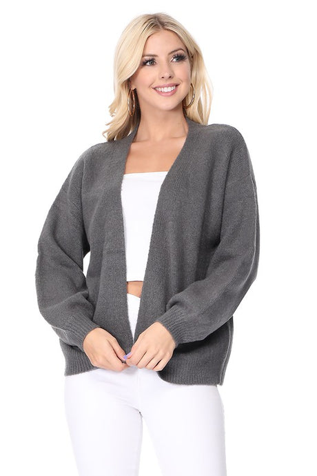 Bubble Bell Sleeve Chunky Open Sweater Cardigan king-general-store-5710.myshopify.com