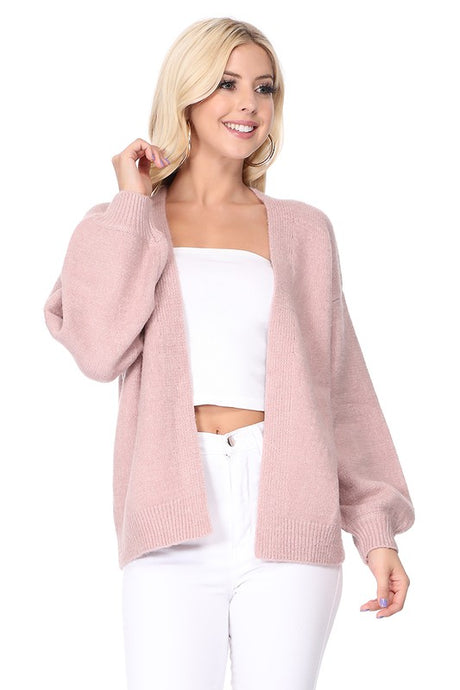 Bubble Bell Sleeve Chunky Open Sweater Cardigan king-general-store-5710.myshopify.com