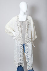 Crochet Open Patch Longline Kimono king-general-store-5710.myshopify.com