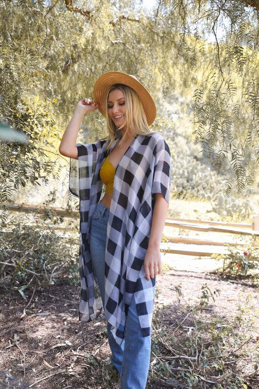 Lightweight Buffalo Check Kimono king-general-store-5710.myshopify.com