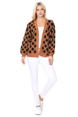 Polka Dot Jacquard Sweater Shrug Cardigan king-general-store-5710.myshopify.com