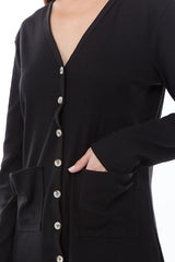 Black Knit Cardigan Hi-Lo Dress king-general-store-5710.myshopify.com