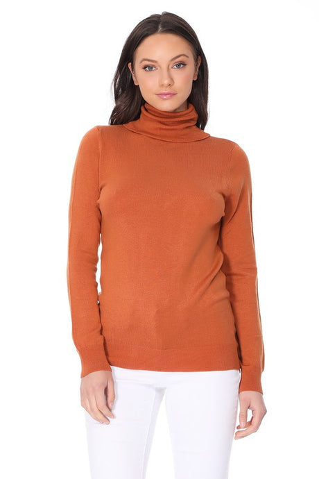 Turtleneck Spandex Stretch Pullover Sweater king-general-store-5710.myshopify.com