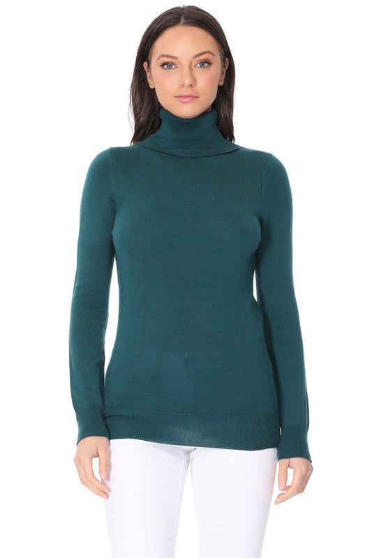 Turtleneck Spandex Stretch Pullover Sweater king-general-store-5710.myshopify.com