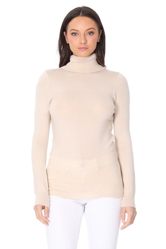 Turtleneck Spandex Stretch Pullover Sweater king-general-store-5710.myshopify.com