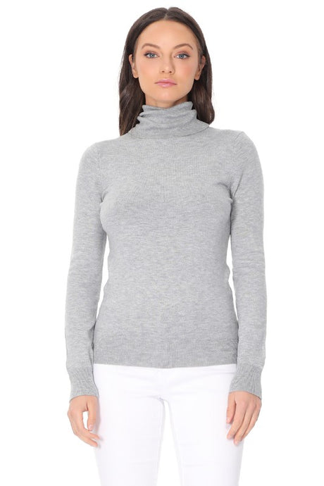 Turtleneck Spandex Stretch Pullover Sweater king-general-store-5710.myshopify.com