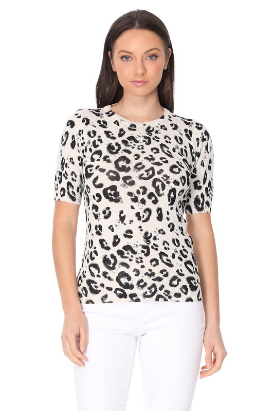 Leopard Print Casual Knit Pullover Sweater king-general-store-5710.myshopify.com