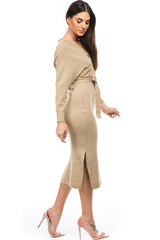 Khaki Bodycon Belt Strap Dress king-general-store-5710.myshopify.com