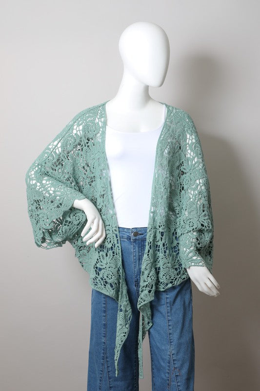 Crochet Floral Petal Kimono Wrap king-general-store-5710.myshopify.com