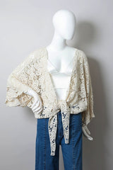 Crochet Floral Petal Kimono Wrap king-general-store-5710.myshopify.com