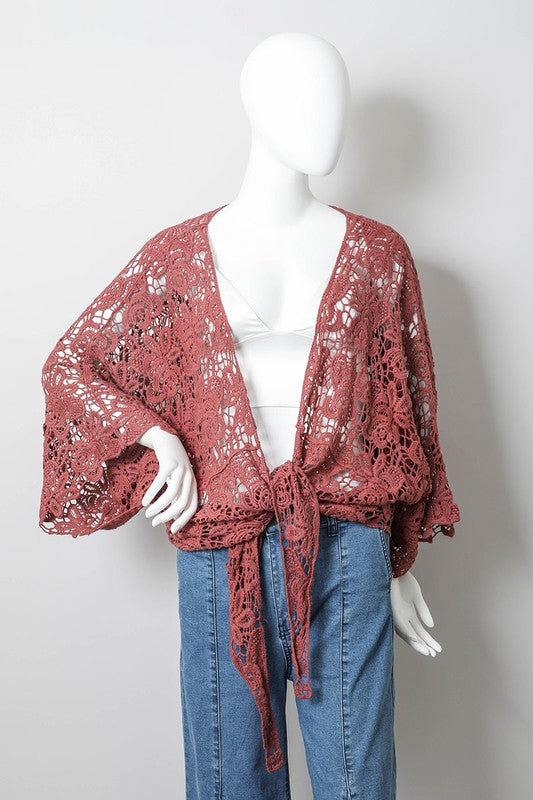 Crochet Floral Petal Kimono Wrap king-general-store-5710.myshopify.com