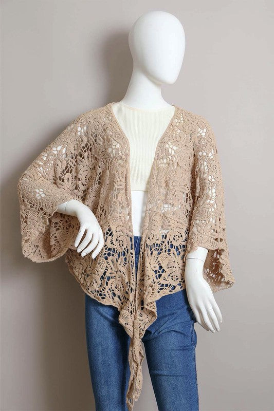 Crochet Floral Petal Kimono Wrap king-general-store-5710.myshopify.com