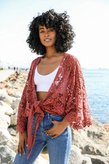 Crochet Floral Petal Kimono Wrap king-general-store-5710.myshopify.com