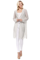 Summer Cool Open Front Hoodie Long Cardigan king-general-store-5710.myshopify.com