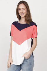 Chevron Color-Block Top