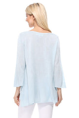 Semi See-through Boat neck Hi-Low Knit Top king-general-store-5710.myshopify.com