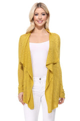 Draped Front & Collar Sweater Cardigan king-general-store-5710.myshopify.com