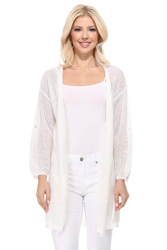 SS See Through Stitch Sweater Long Cardigan king-general-store-5710.myshopify.com