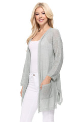 SS See Through Stitch Sweater Long Cardigan king-general-store-5710.myshopify.com