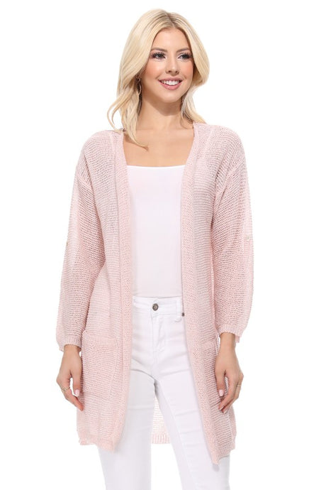 SS See Through Stitch Sweater Long Cardigan king-general-store-5710.myshopify.com