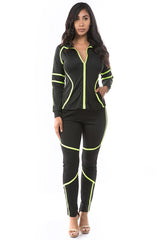 Black & Lime Track Pants set king-general-store-5710.myshopify.com