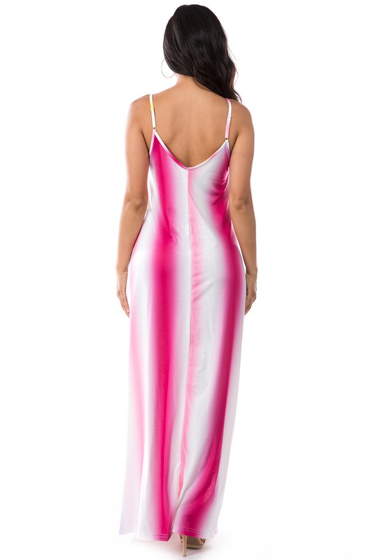 Pink Multi Striped Maxi Dress king-general-store-5710.myshopify.com