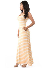 Cream Yellow Side Pocket Maxi Dress king-general-store-5710.myshopify.com