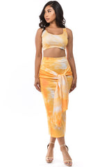 Yellow Crop Top Tie Skirt Set king-general-store-5710.myshopify.com