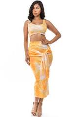 Yellow Crop Top Tie Skirt Set king-general-store-5710.myshopify.com