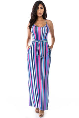 Purple Fuchsia Self Tie Maxi Dress king-general-store-5710.myshopify.com