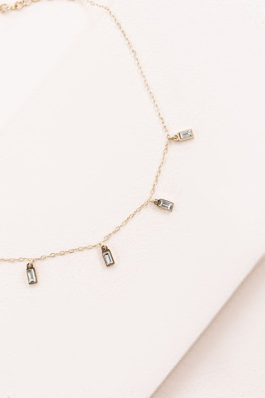 Minimal Rectangle Rhinestone Anklet king-general-store-5710.myshopify.com