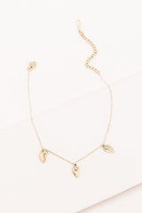 Leaf and Rhinestone Chain Anklet king-general-store-5710.myshopify.com