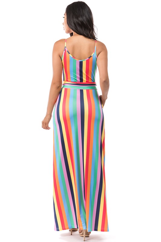 Rainbow Sleeveless Maxi Dress king-general-store-5710.myshopify.com