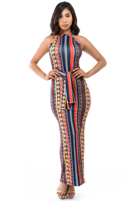 Multi Print Long Maxi Dress king-general-store-5710.myshopify.com