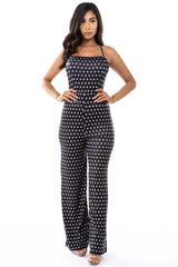 Black Jumpsuit with White Polka Dot king-general-store-5710.myshopify.com