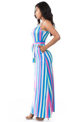 Blue Yellow Sexy Maxi Dress king-general-store-5710.myshopify.com