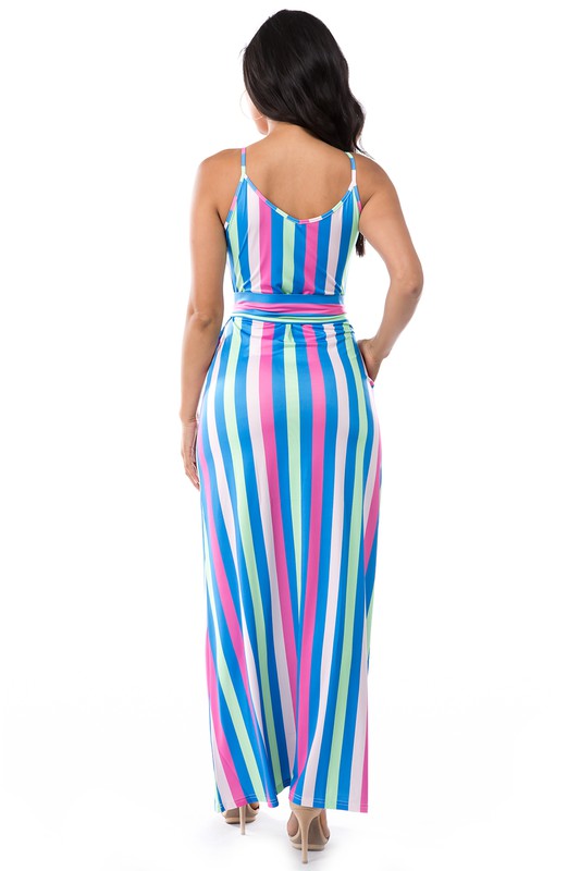 Blue Yellow Sexy Maxi Dress king-general-store-5710.myshopify.com