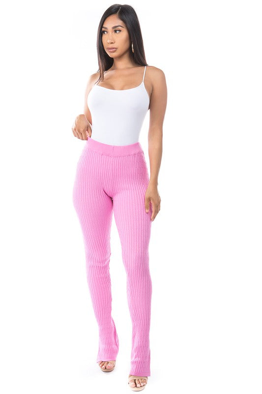 Pink Sexy Sweater Casual Pants king-general-store-5710.myshopify.com