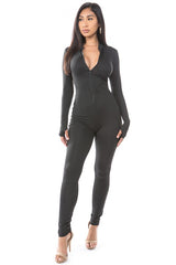 Black Sexy Thumbhole Jumpsuit king-general-store-5710.myshopify.com