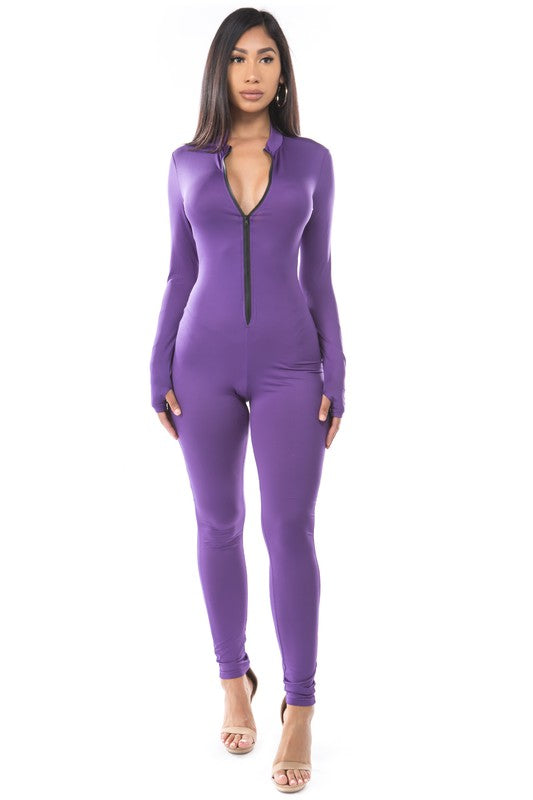 Purple Sexy Thumbhole Jumpsuit king-general-store-5710.myshopify.com