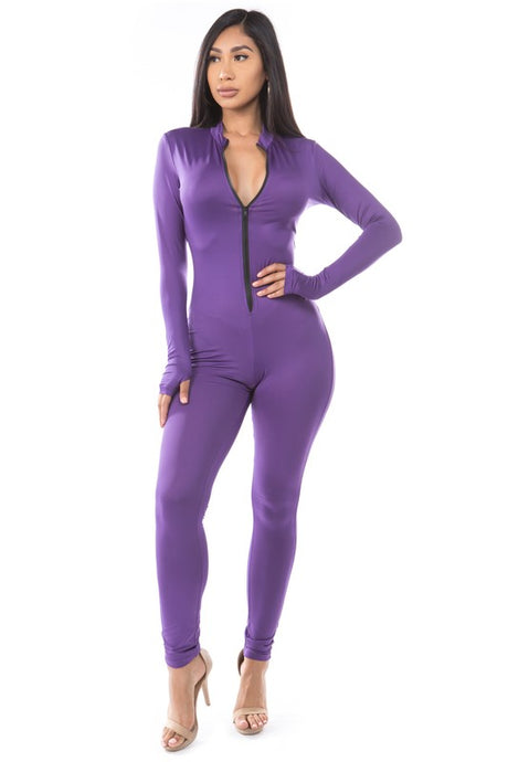 Purple Sexy Thumbhole Jumpsuit king-general-store-5710.myshopify.com