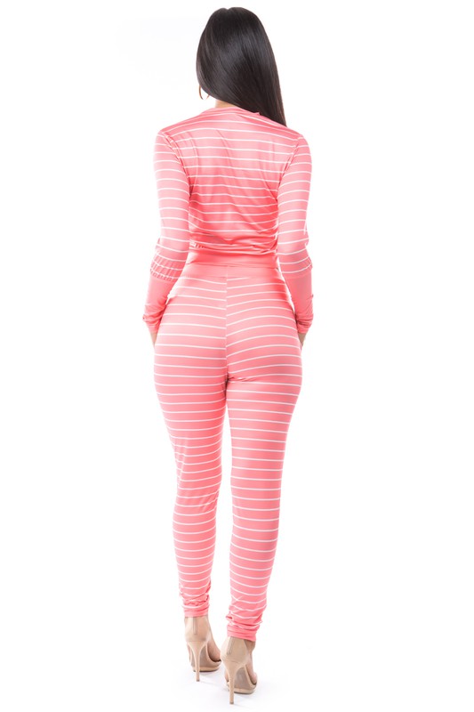 Peach Casual Long Sleeve Pant Set king-general-store-5710.myshopify.com