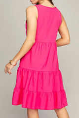 Sleeveless Tiered Midi Dress