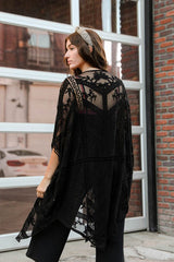 Embroidered Mesh Leaf Kimono king-general-store-5710.myshopify.com