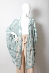 Embroidered Mesh Leaf Kimono king-general-store-5710.myshopify.com